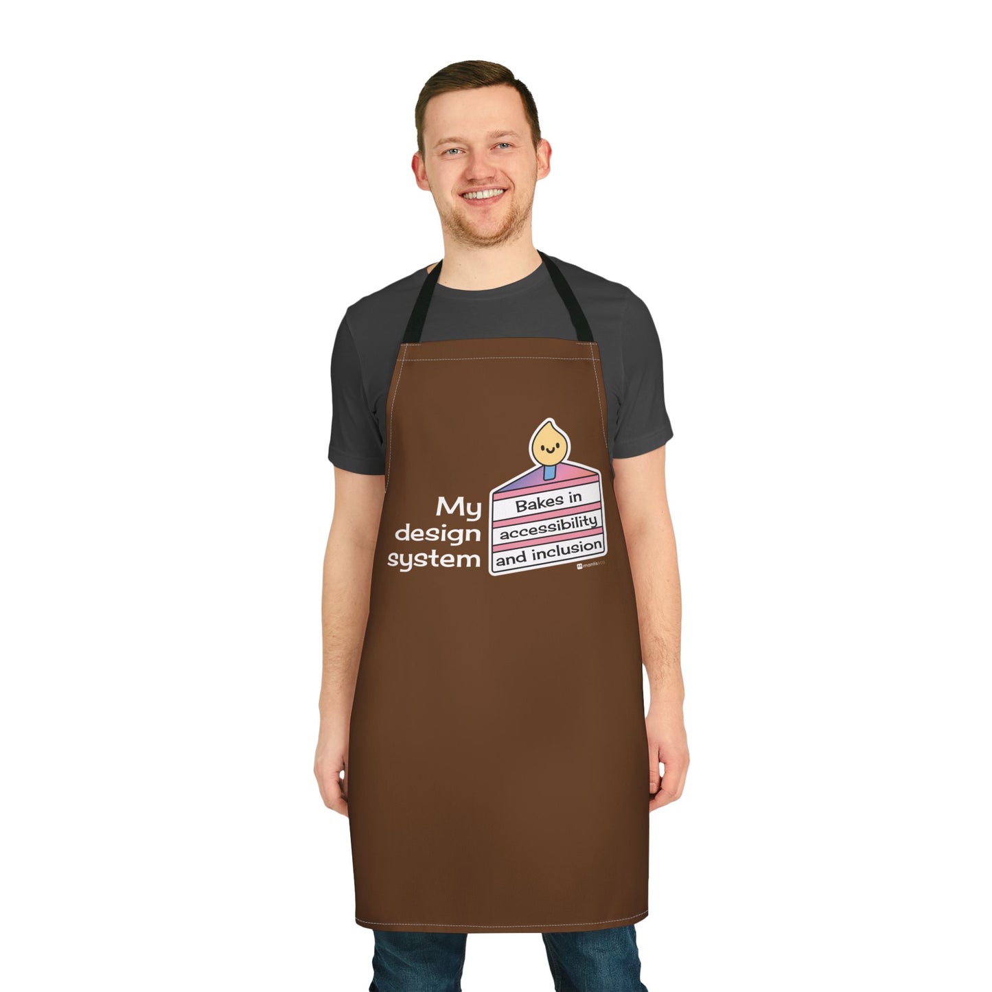“Bakes in accessibility and inclusion" is embedded in each tier of the cake to communicate it was not spread on top.
